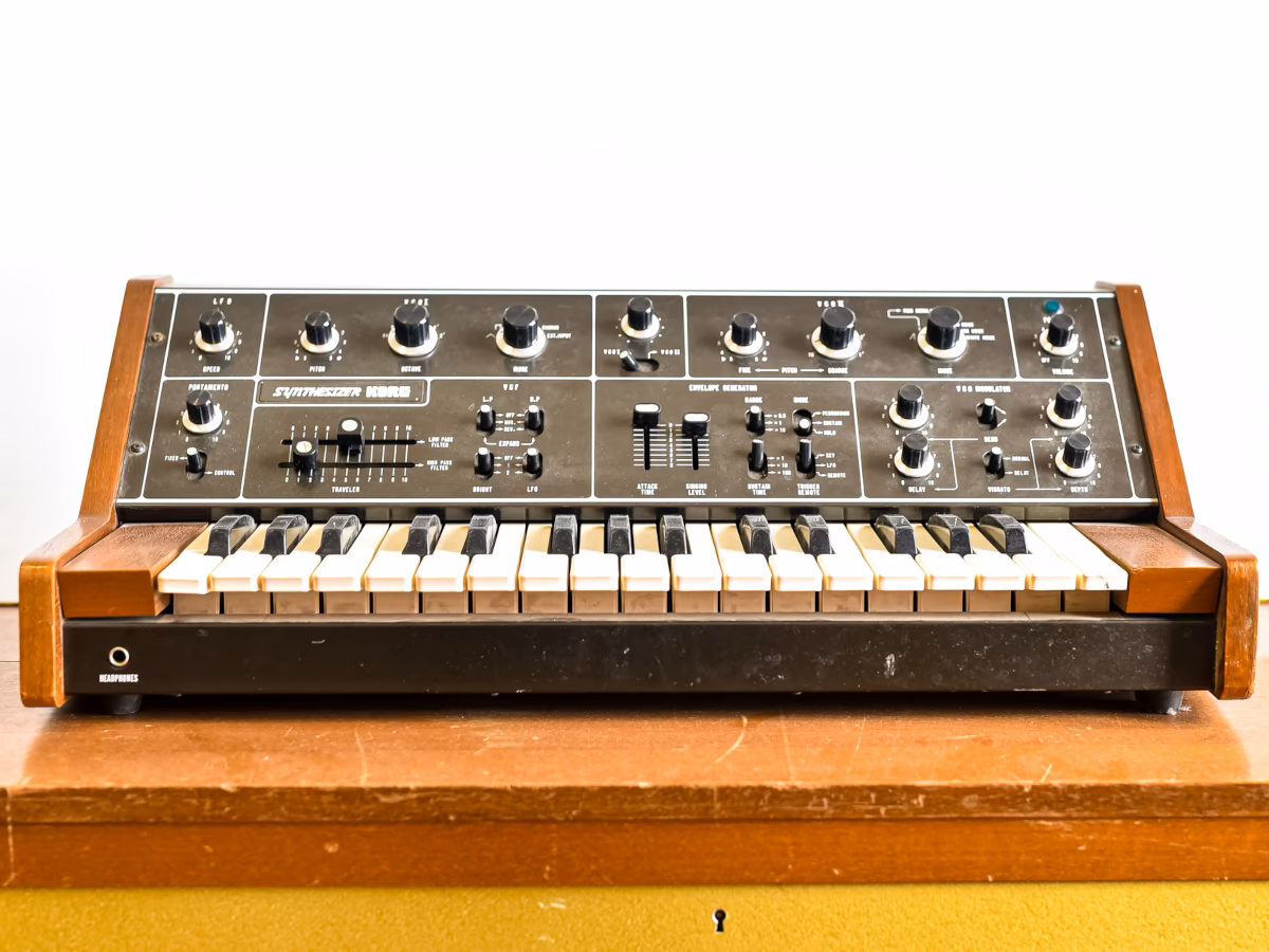 Vintage Korg 770 Synthesizer.