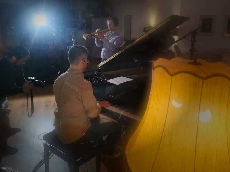 Matthew Liebeck Quartet during the video shoot at Hot Milk Studio.