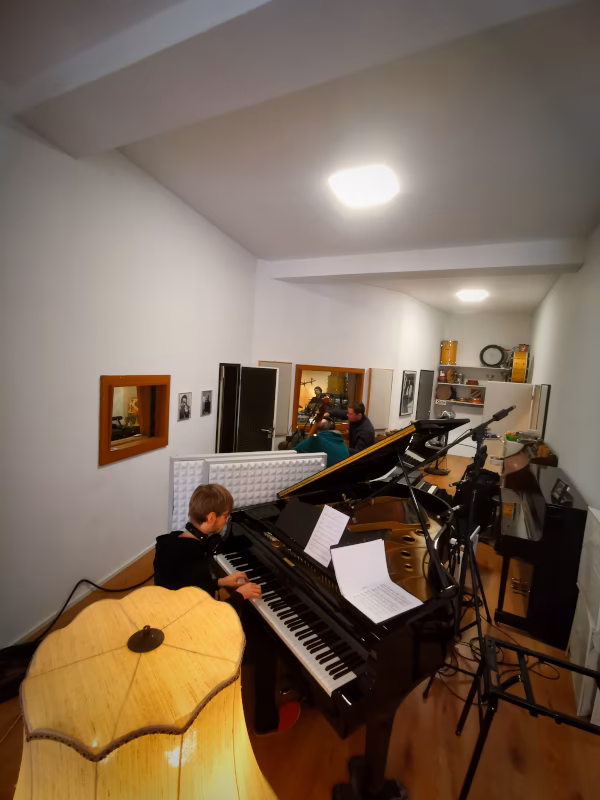 Matej Korbelič Quintet during their recording session at Hot Milk Studio Berlin.