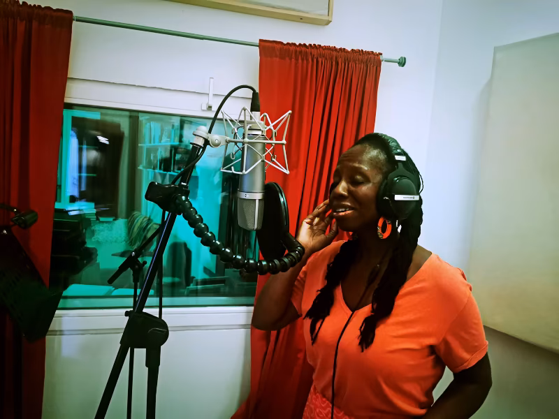 Voice recording session at Hot Milk Studio Berlin